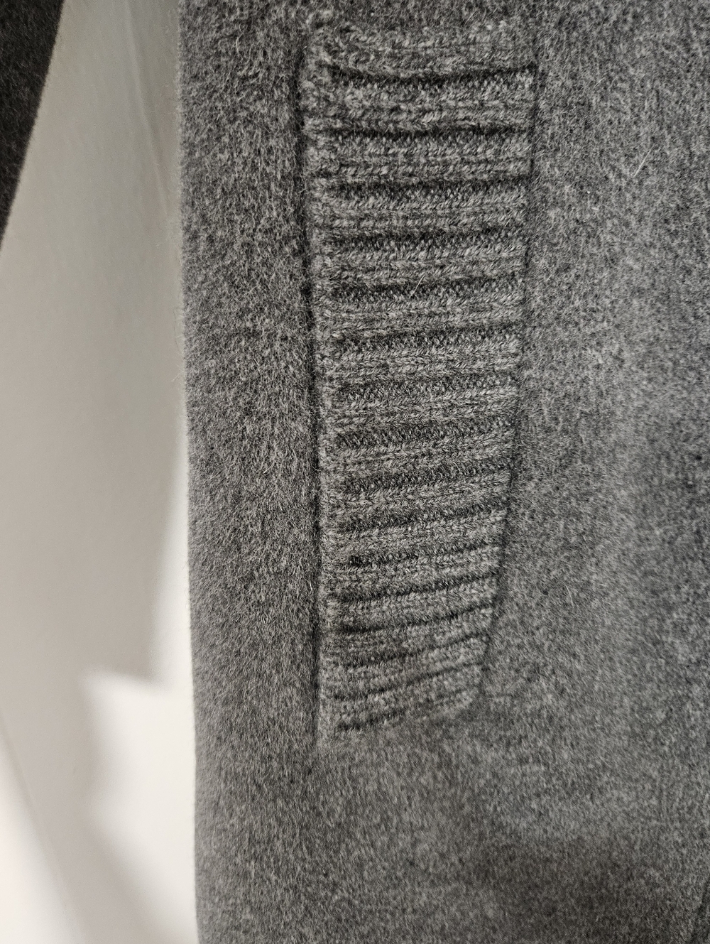 Akris X Bergdorf Goodman Punto Charcoal Gray Wool Blend Stand-Collar Coat - Picture 2 of 8